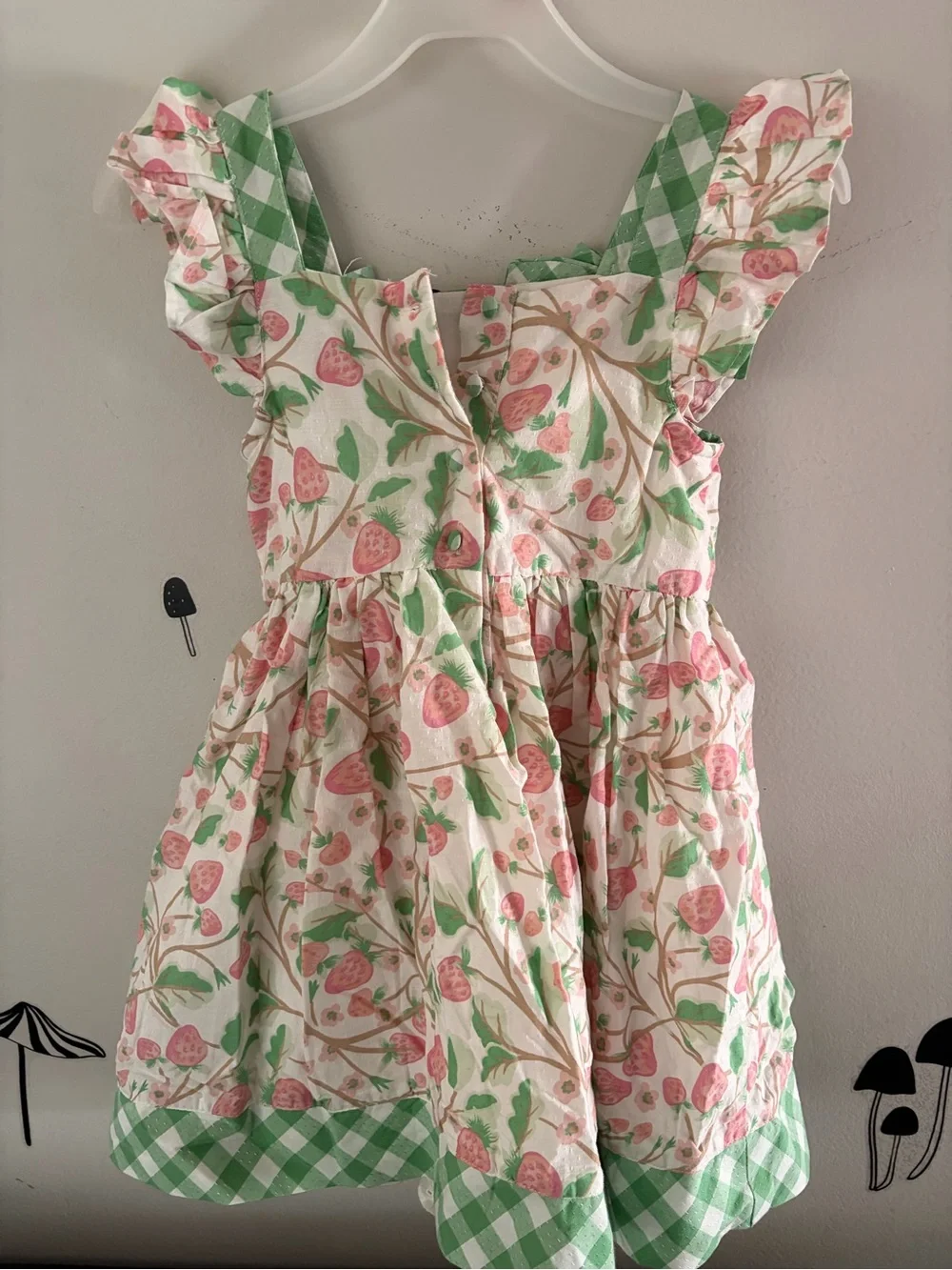 Cupcakes & Cashmere Pink Strawberry Print Dress with Matching Headband